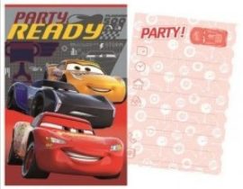 Disney Cars verdák party meghívó