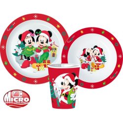 Disney Mickey ünnepi mintás mikrózható étkészlet