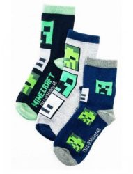 Minecraft mintás fiú zokni 3db-os