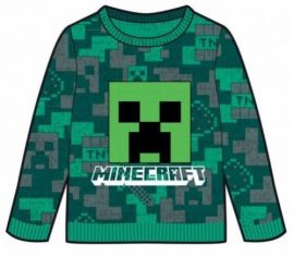 Minecraft mintás kötött pulóver