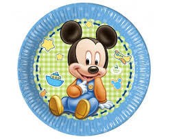 Disney Mickey baby papír, party tányér